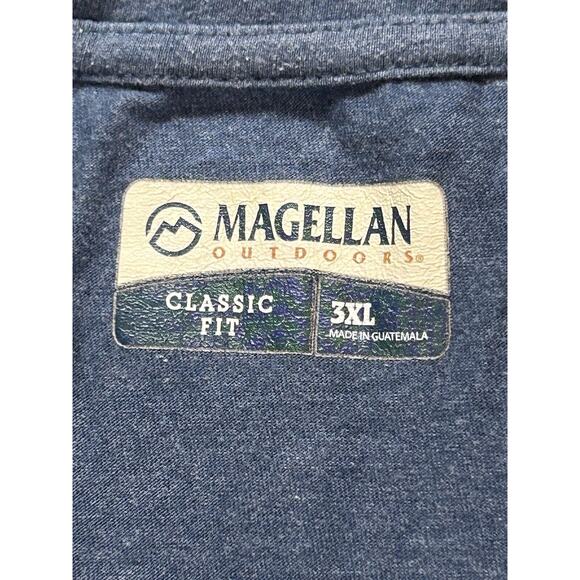 Magellan Outdoors T Shirt Mens 3Xl Long Sleeve Blue Logo Fishing Hiking Classic - Picture 5 of 9